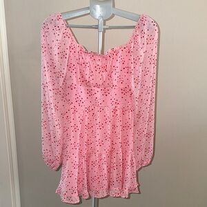 Miami Pink and Red Patterned Top